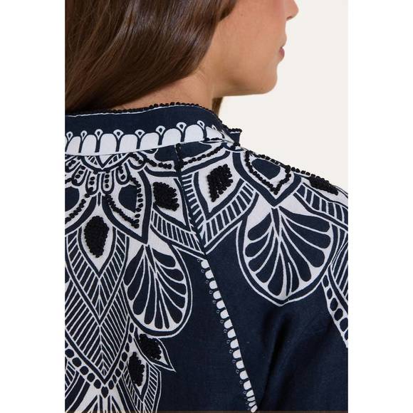 NEW SCARLETT POPPIES sabrina top in navy blue - Picture 4 of 5